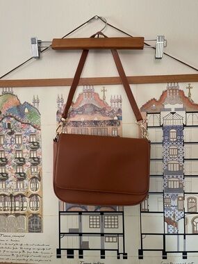 Samara X Claire Brown Leatherette Shoulder Bag